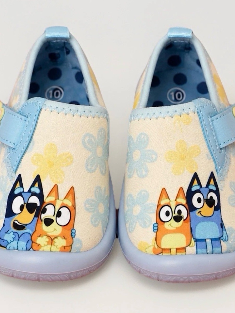 Bluey Bingo Toddler Girls Slip On Shoes Size 10 Floral NEW